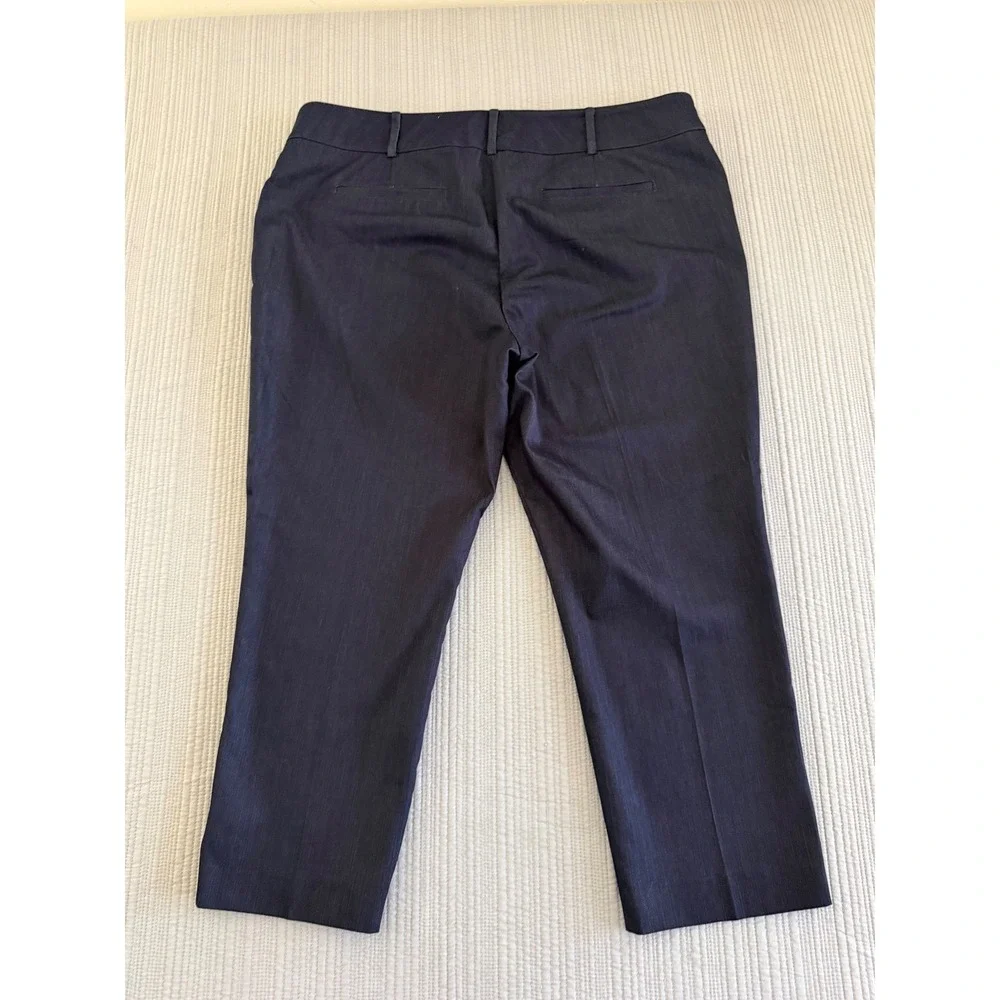 New York &‎ Company 7th Avenue Signature Fit Crop Pant Straight Leg Navy Blue 18